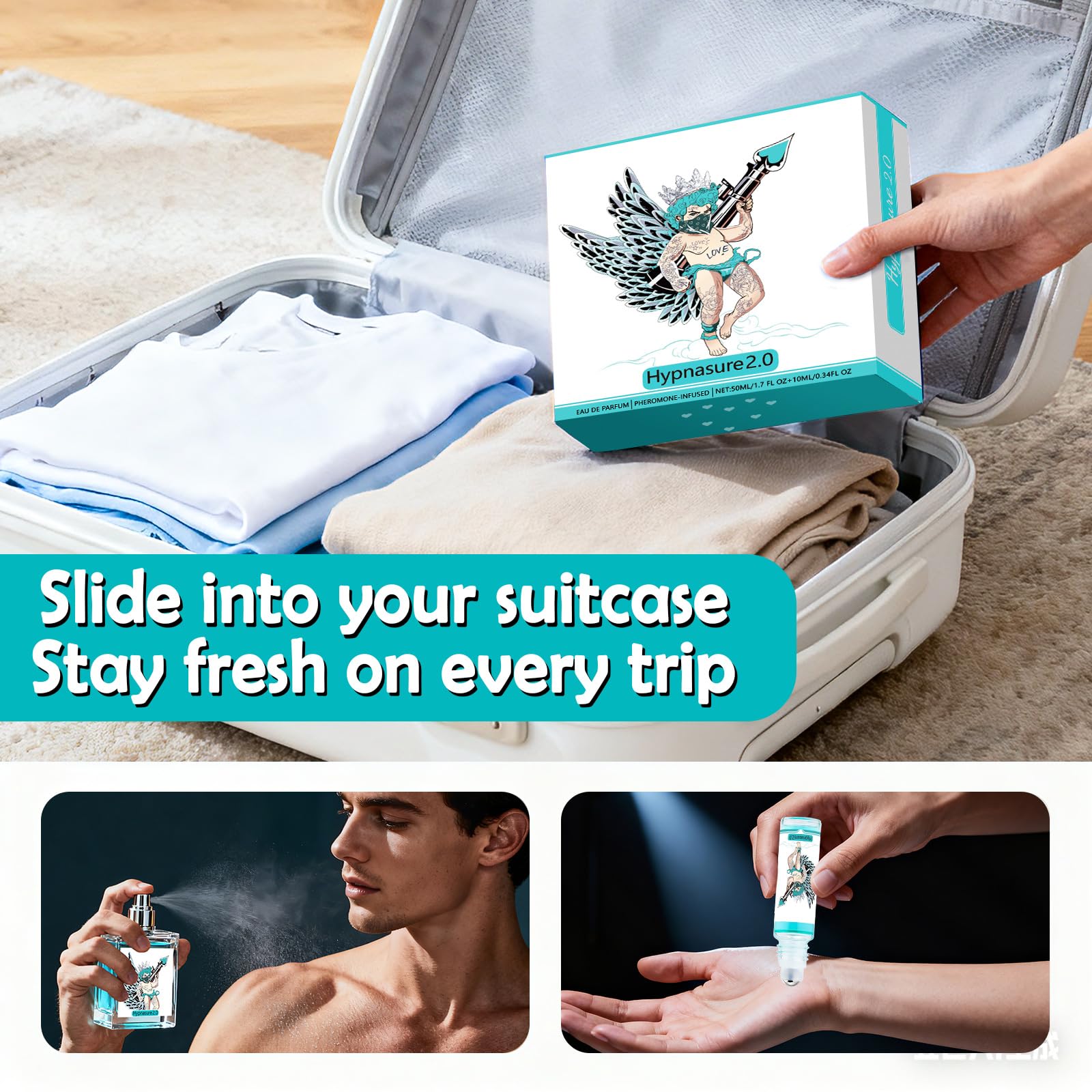 Cupidaura Original packaging and travel set, gift-ready and portable.