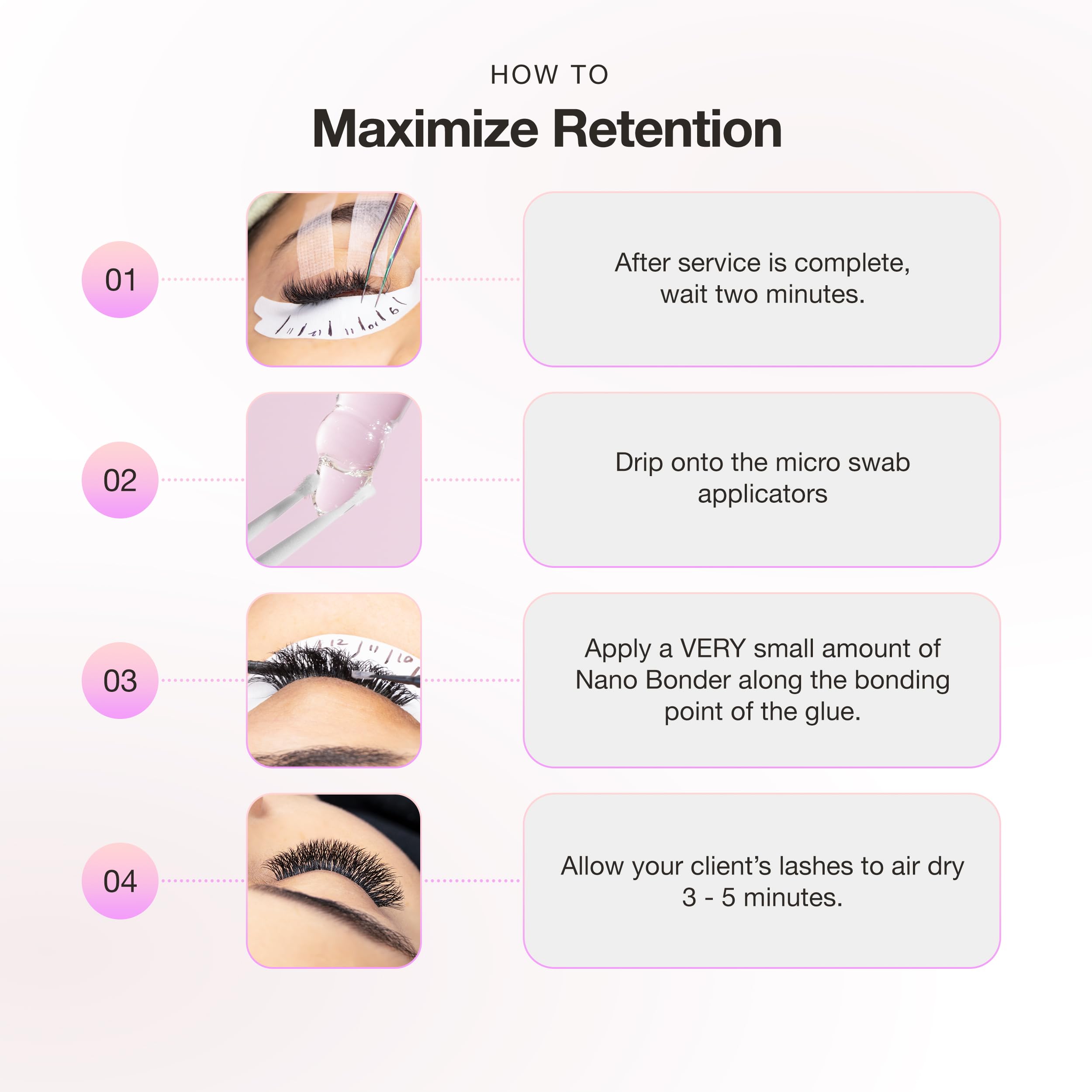 Curacoro Nano Lash Bonder professional-use label indicates trusted salon-grade performance.