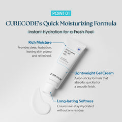 Close-up of gel texture highlighting soothing, lightweight feel on skin