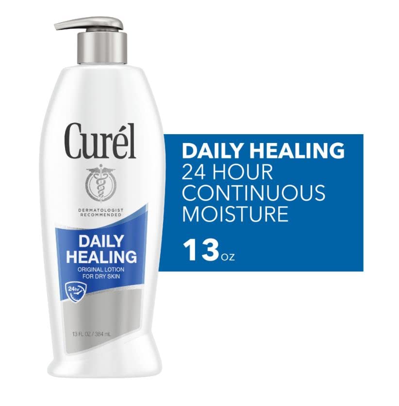 Soft-sheen lotion texture suggests lightweight feel