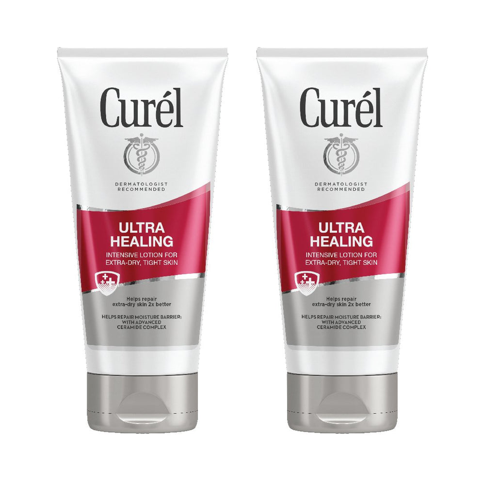 Curél Ultra Healing Body Lotion bottle front showing ceramide complex for intense dry skin relief
