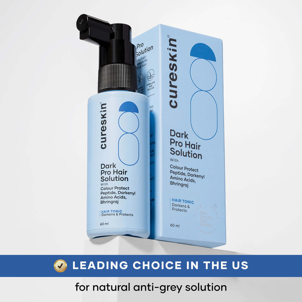 Cureskin daily routine with bottle and brush for consistent results.