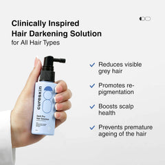 Cureskin Anti Grey Hair Serum pump for precise, mess-free application.