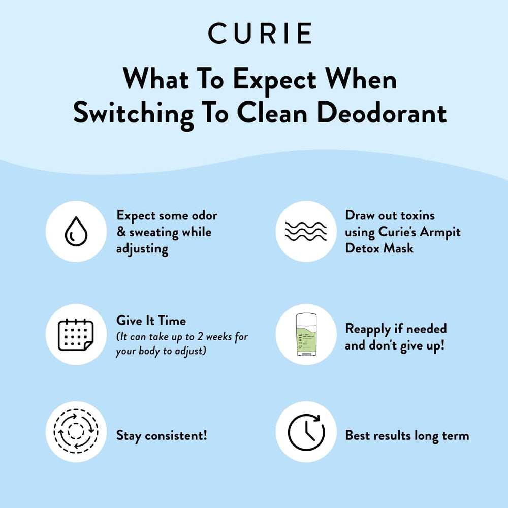 Curie clean, ethical unisex formula for daily odor protection.