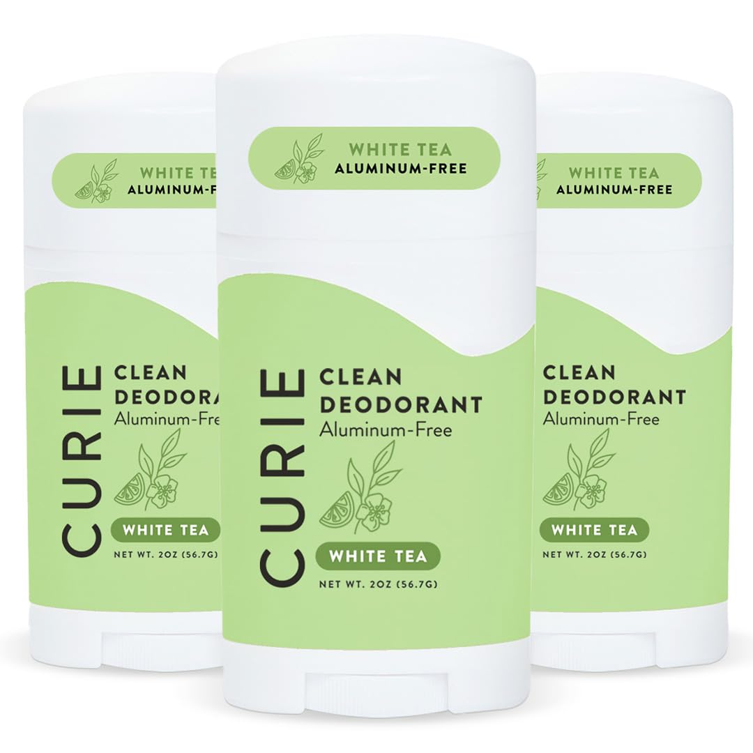 Curie White Tea deodorant bottle, offering long-lasting freshness and a smooth glide.