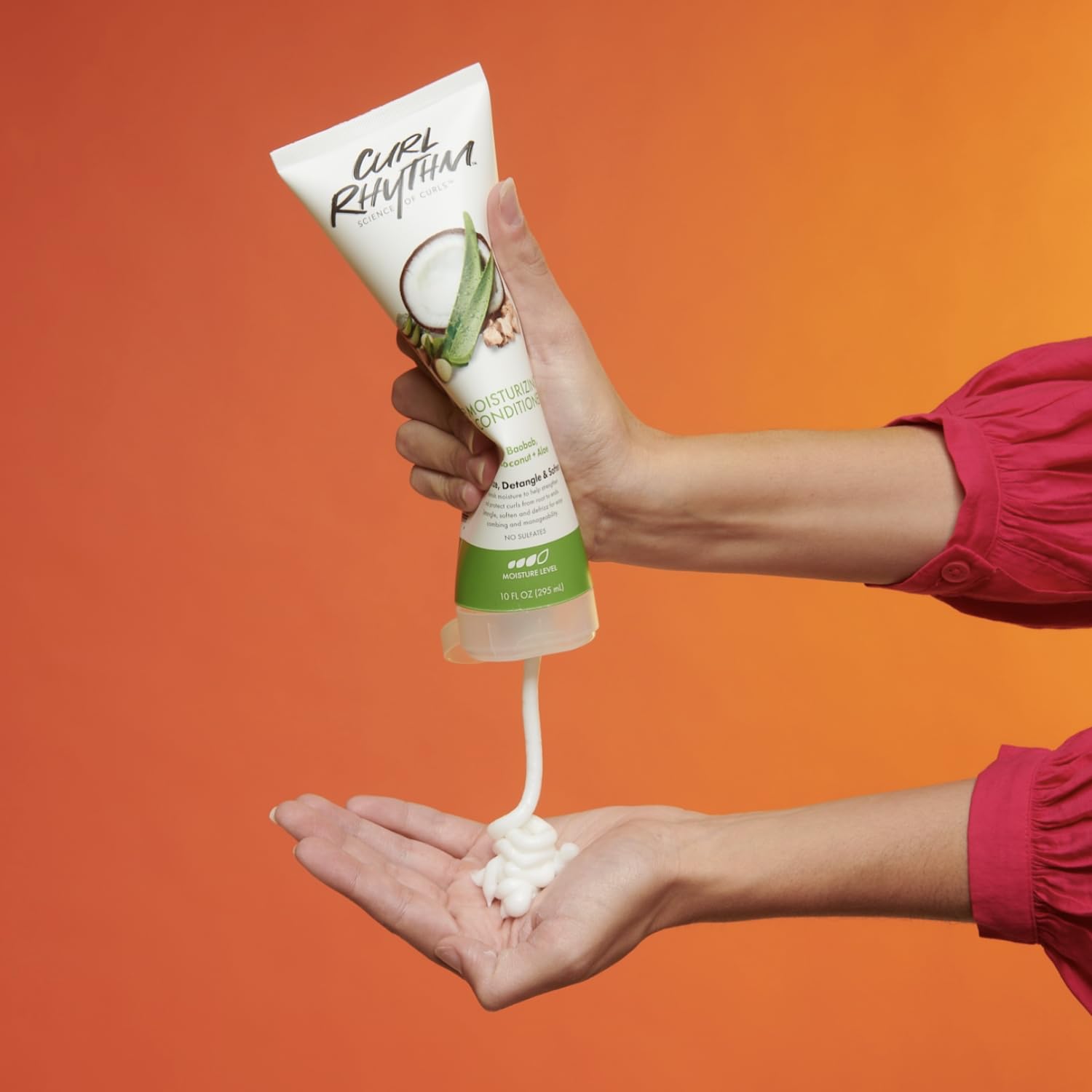 Curl Rhythm conditioner featuring aloe for soothing, color-safe hydration