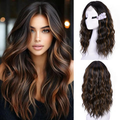 Curlcrazy short wavy wig with HD lace for a seamless look.