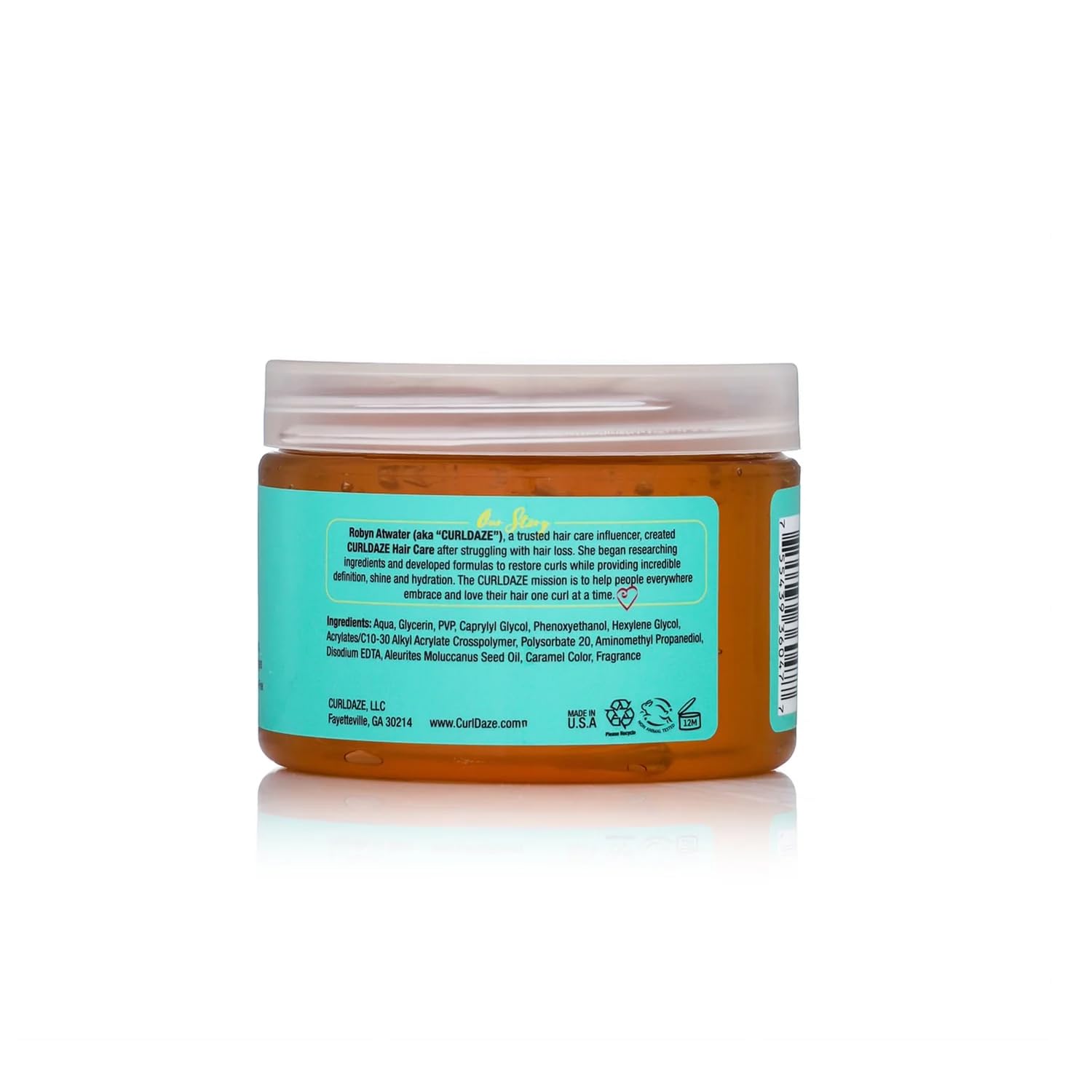 Curldaze Kukui oil nourishes dry or damaged hair during styling.