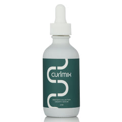CurlMix Growth Serum drops of grapeseed oil on scalp for hydration and shine.