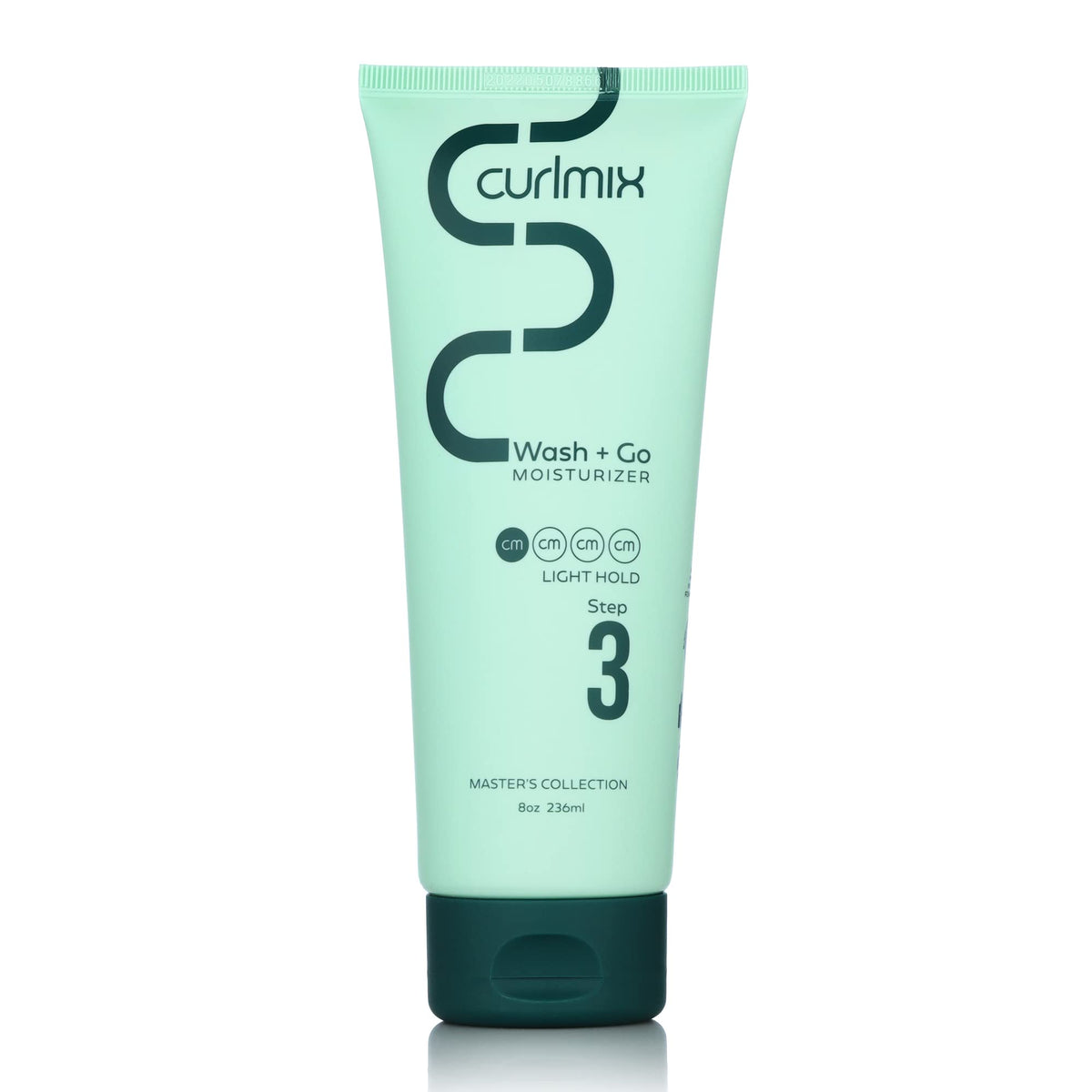 CurlMix Wash + Go Moisturizer bottle delivering lightweight hydration for fine curls.