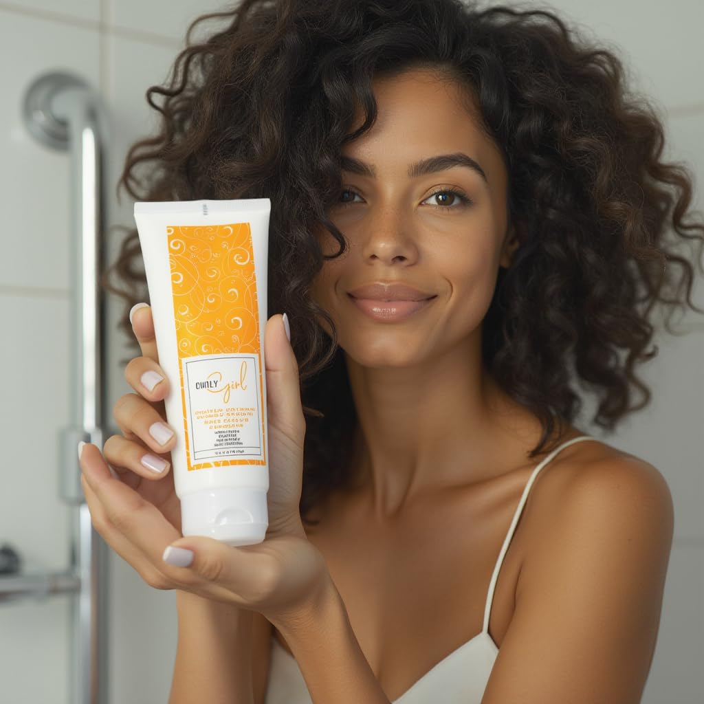 Curly Girl cream provides UV protection for daily curl care.