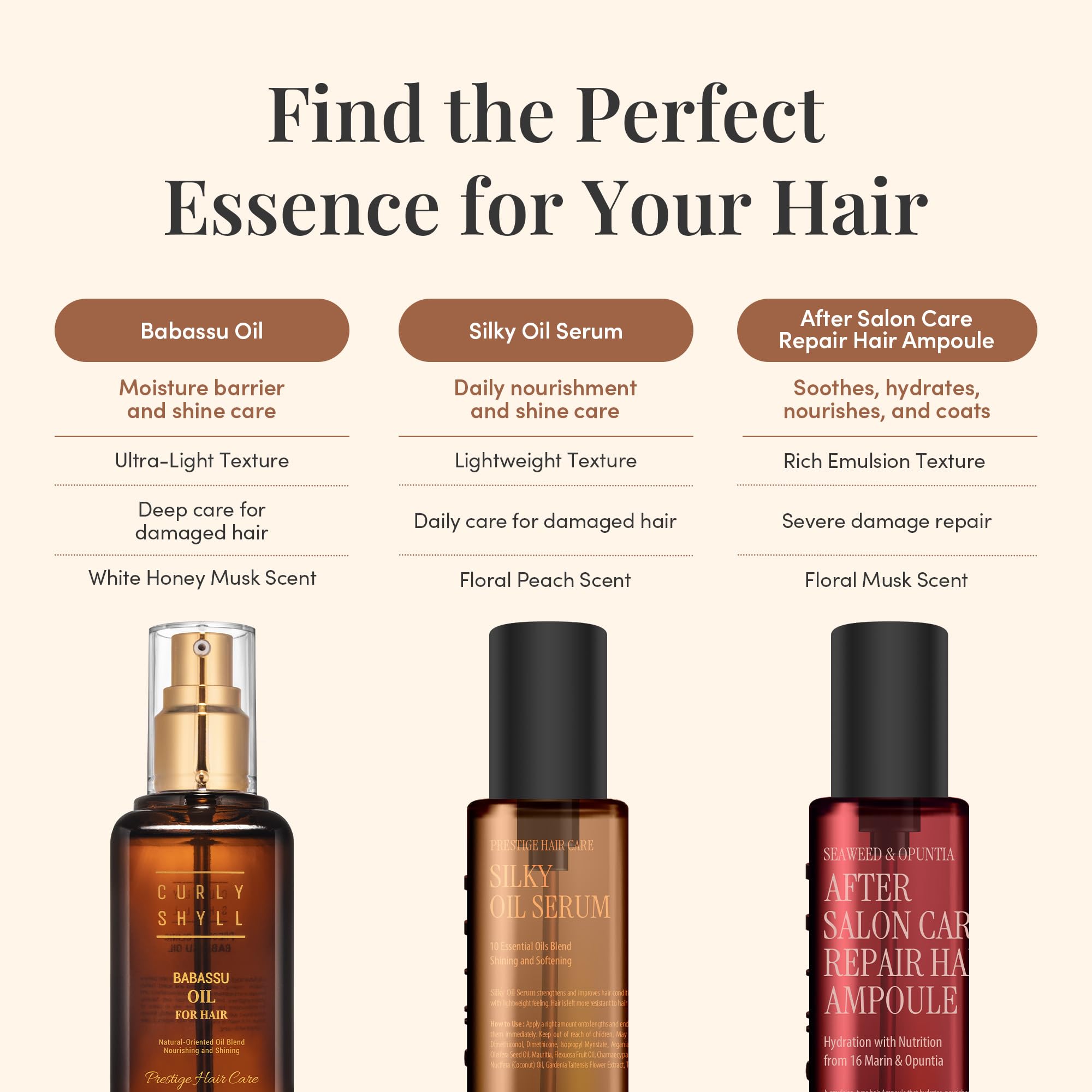 Curlyshyll Babassu Oil nourishes dry hair to softness and revival.