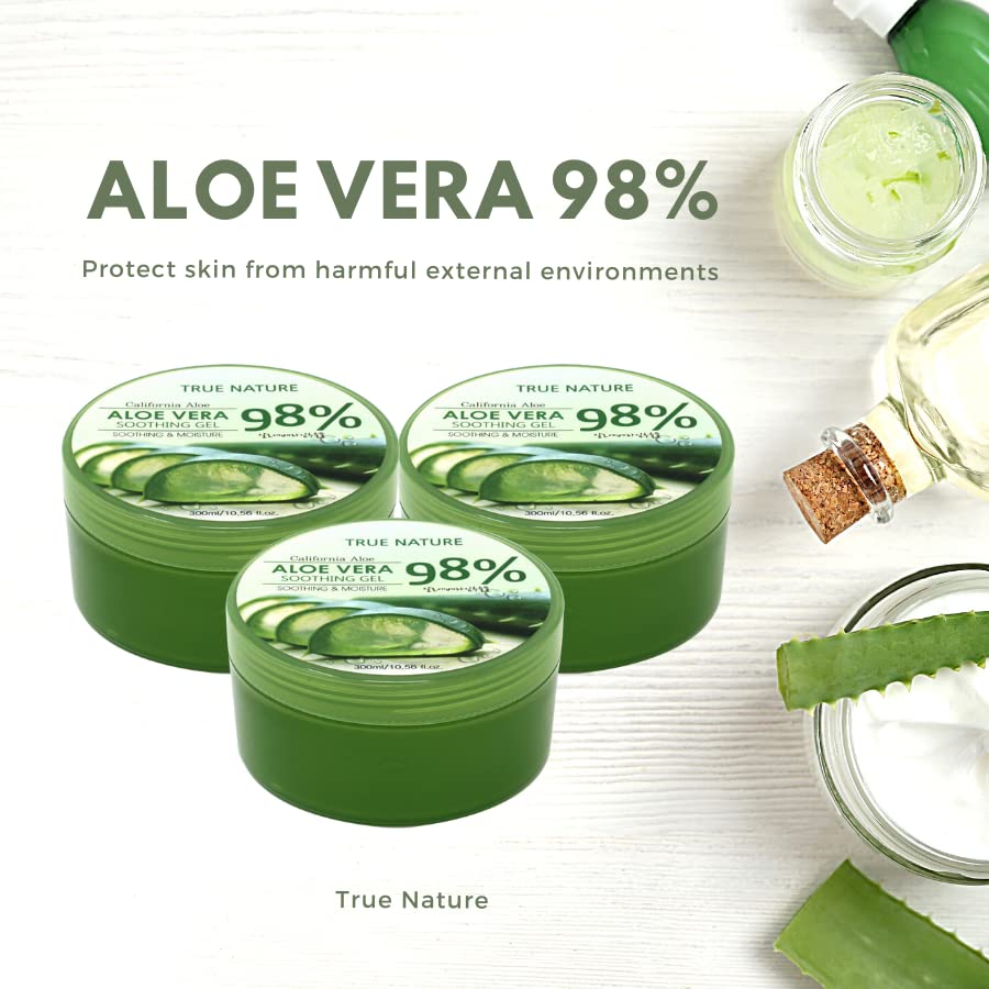 CUROFIT True Nature Aloe Vera 98% body gel provides deep moisture for daily refreshment.