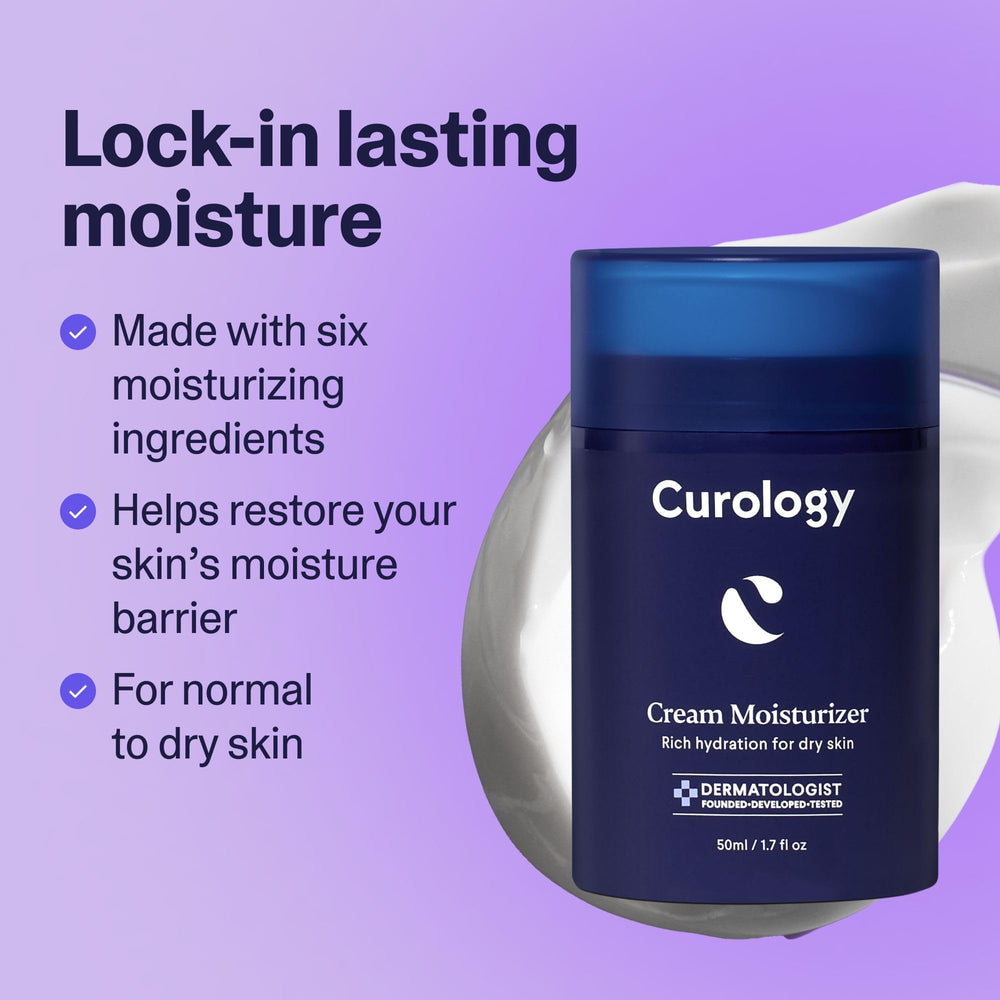 Close-up of Curology Cream Moisturizer jar with airless dispensing design