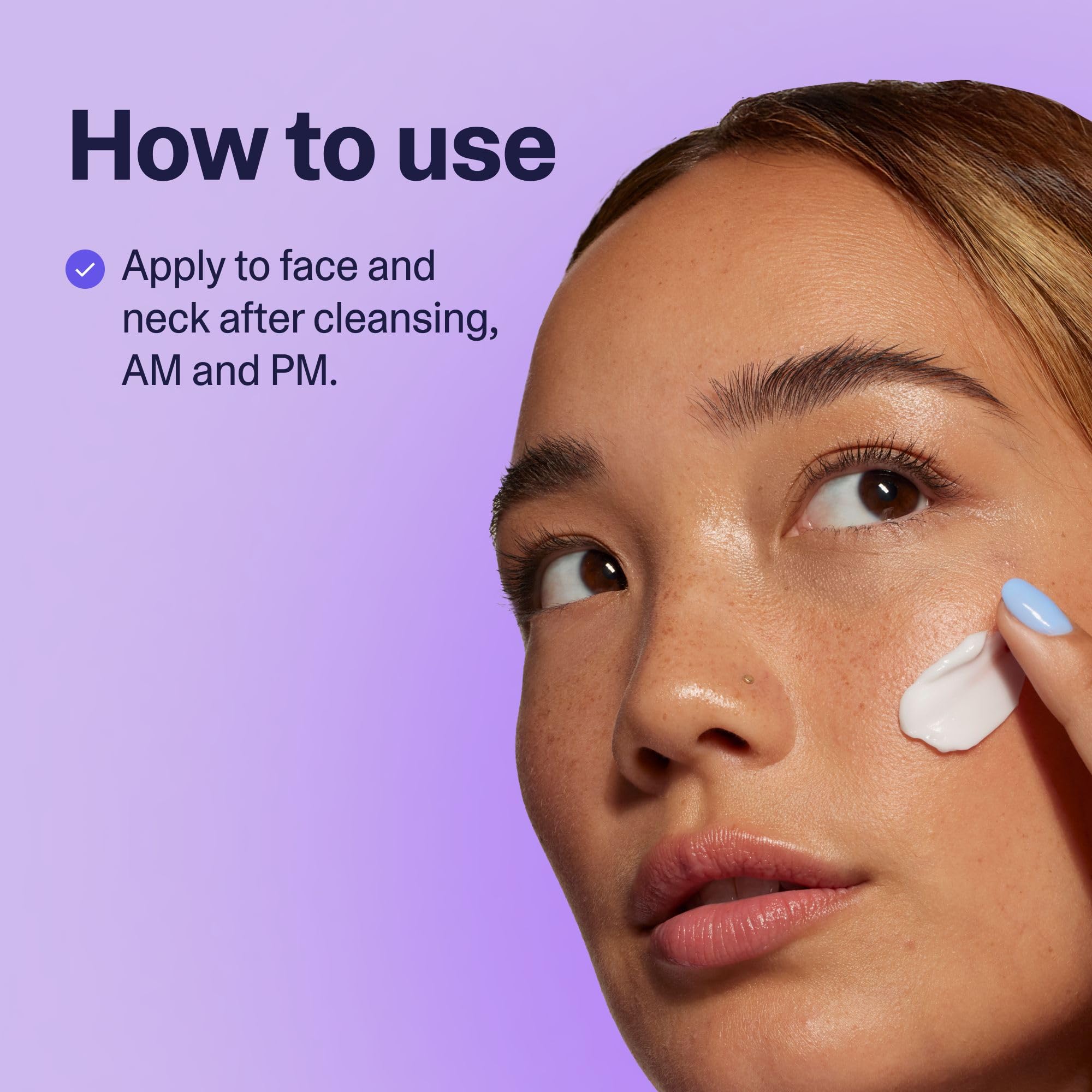 Night-time use of Curology Cream Moisturizer for overnight hydration