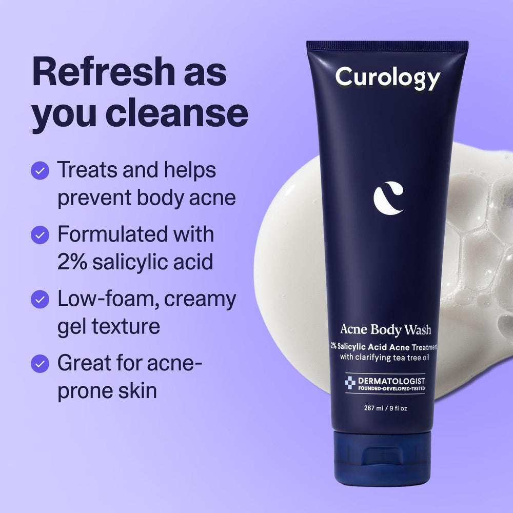 Curology Daily Gel Moisturizer being applied, fast absorption for refreshed skin.