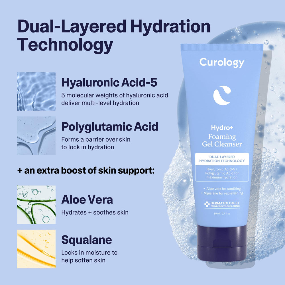 Curology Hydro+ bundle cooling eye gel with metal applicator depuffs and refreshes