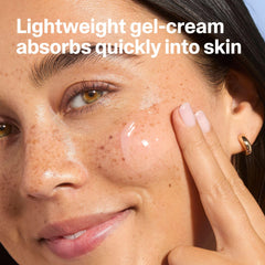Close-up of Curology Hydro+ Gel Cream with niacinamide for skin support.