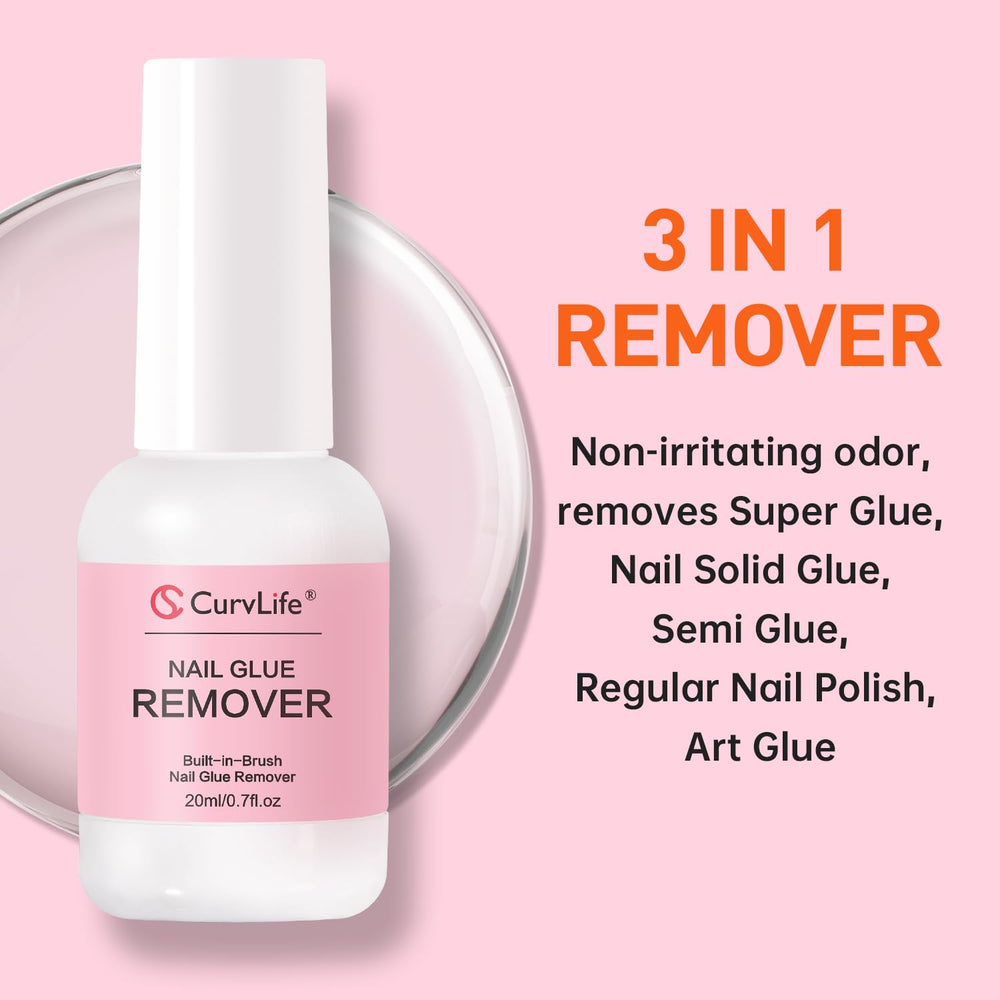 CurvLife 3 in 1 cuticle pusher tool with precision tip for easy prep.
