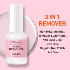 CurvLife 3 in 1 cuticle pusher tool with precision tip for easy prep.