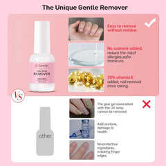 CurvLife nail glue remover for press-ons enables quick, gentler removal.