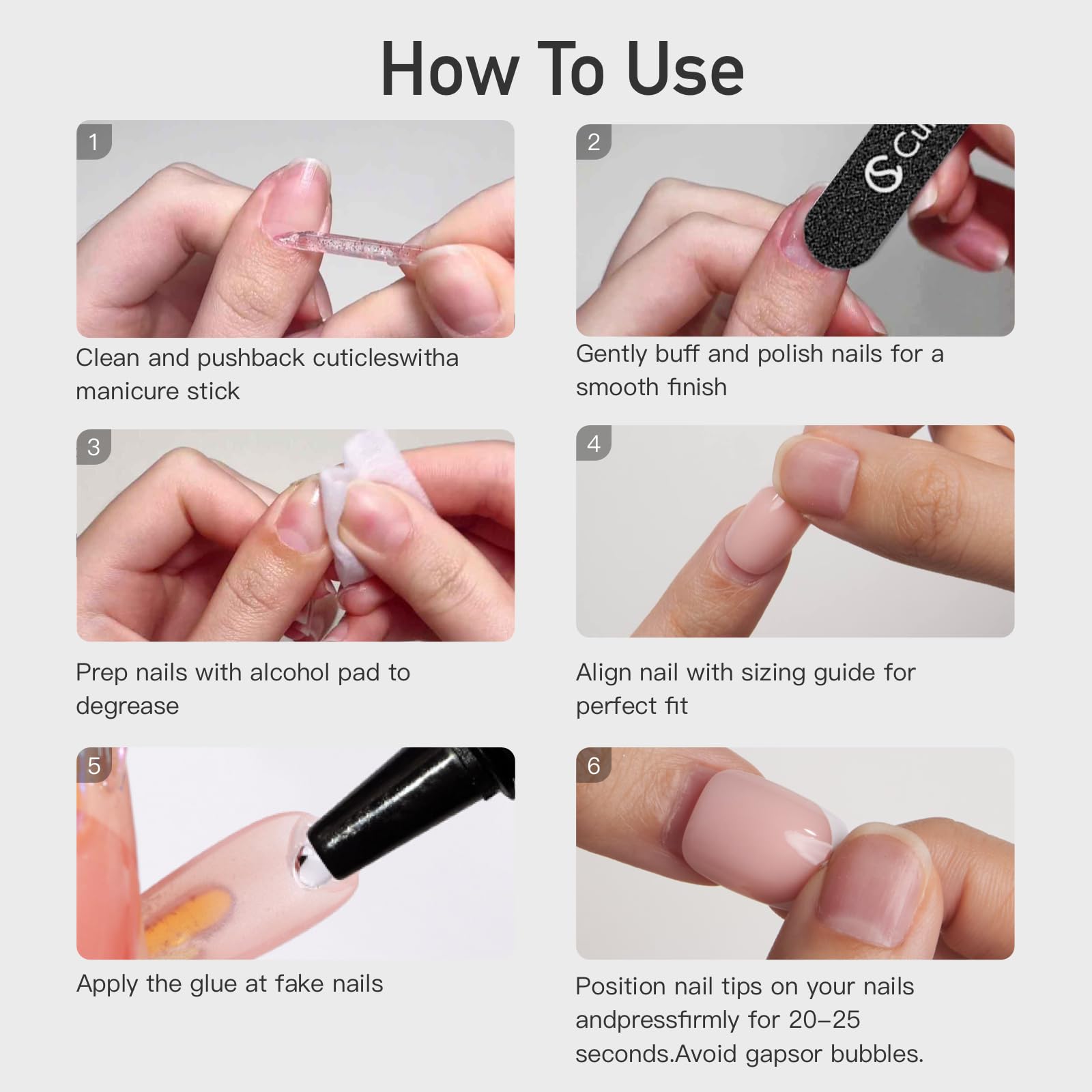 Curvlife nails on hand demonstrate easy DIY manicure and versatile styling.