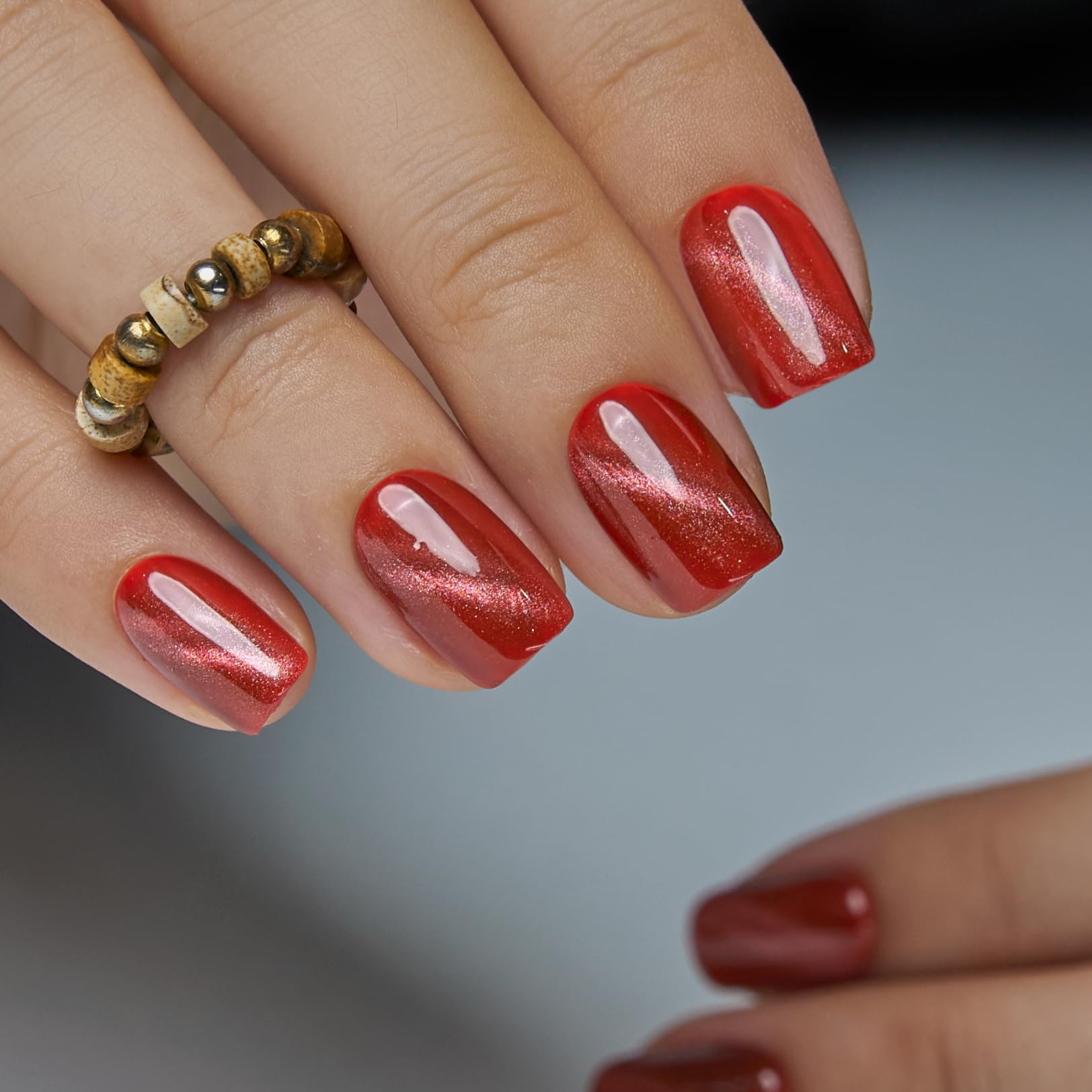 Soft gel press-ons provide natural fit for comfortable all-day wear.