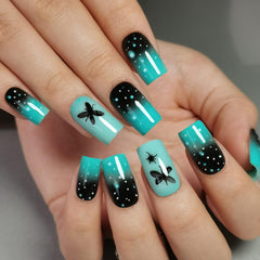 Curvlife press-on nails Starry Bow design on nails for effortless at-home styling
