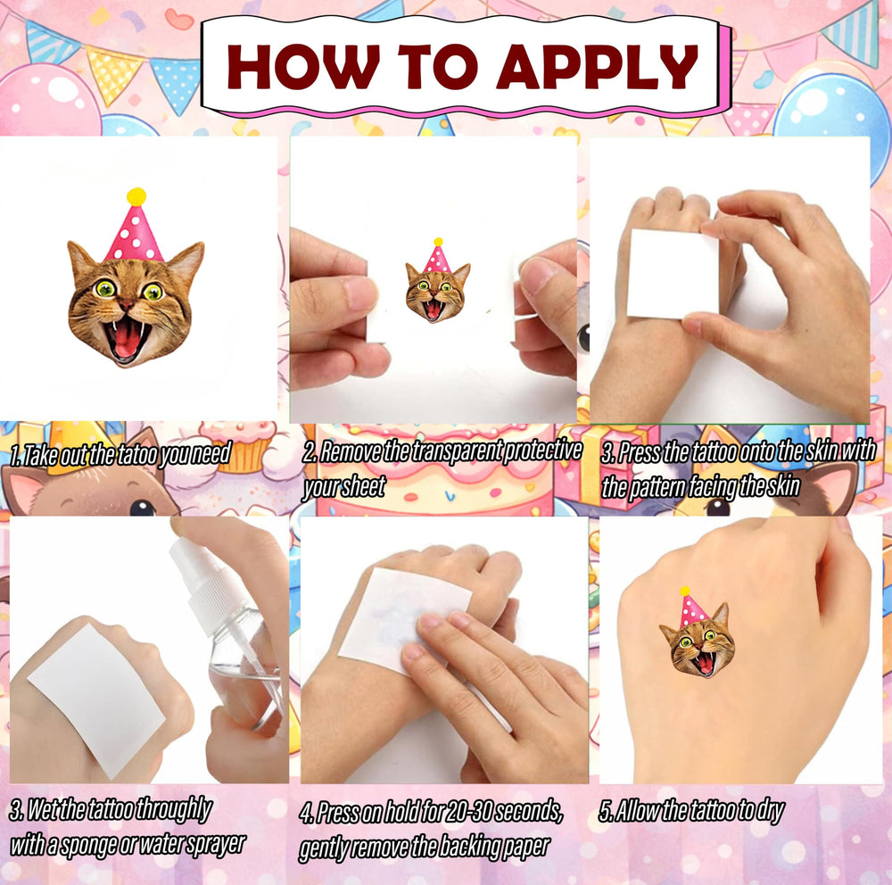 Cute Cat Tattoos safe skin-friendly materials suitable for teens and adults when used as directed.