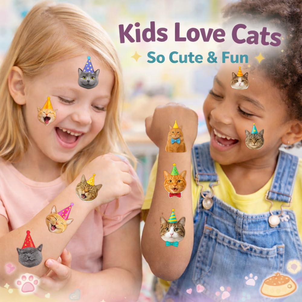 Cute Cat Tattoos waterproof and durable design for daily wear and travel.