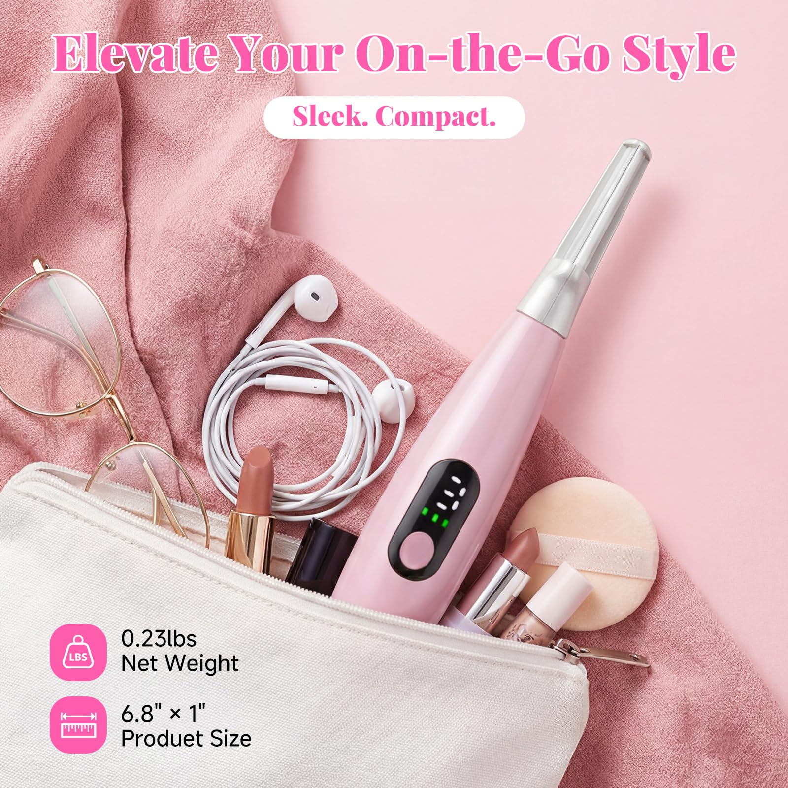 Cutemiss travel case with compact, portable design.