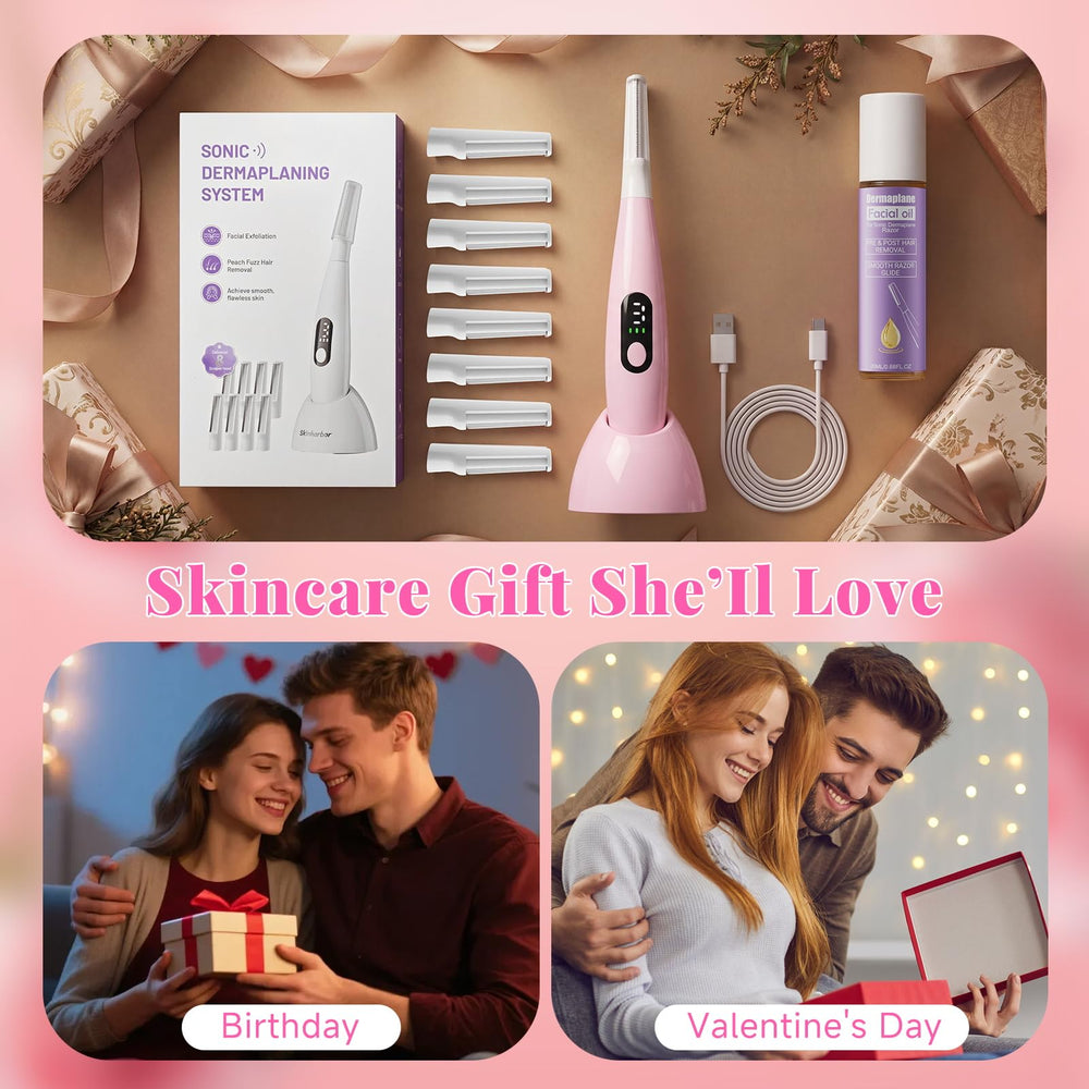 Cutemiss Sonic Dermaplane Razor 3-speed display for customization.