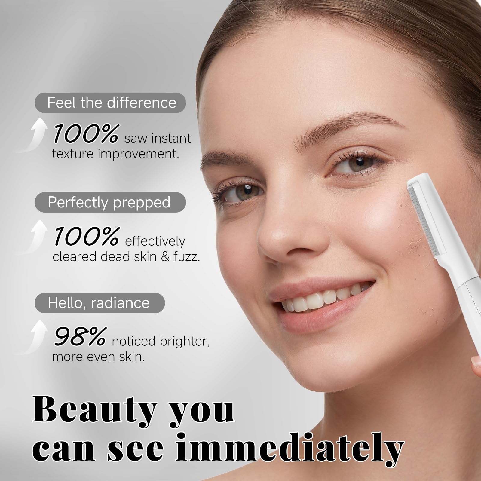 Cutemiss Sonic Dermaplane Razor handle close-up for comfortable grip