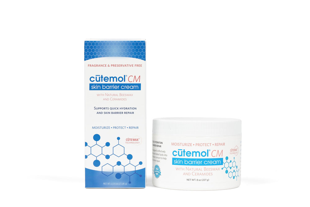 Cutemol CM foot and hand care setup for dry cracked areas.