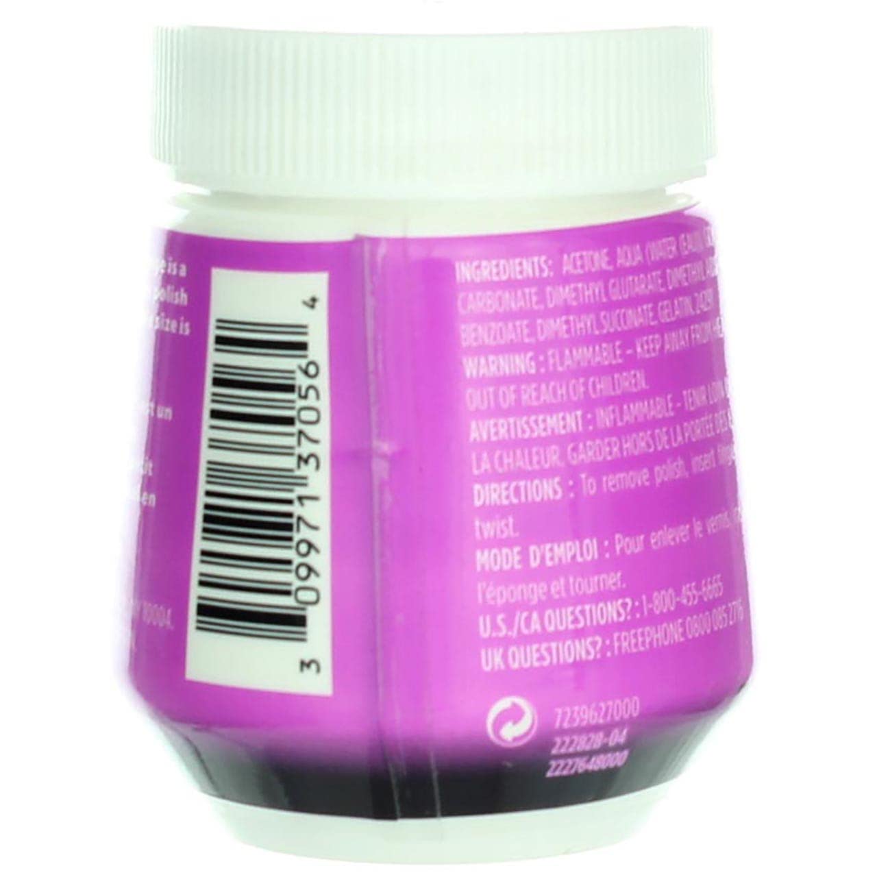 Cutex display-ready bottles on shelf boost visibility for shoppers.