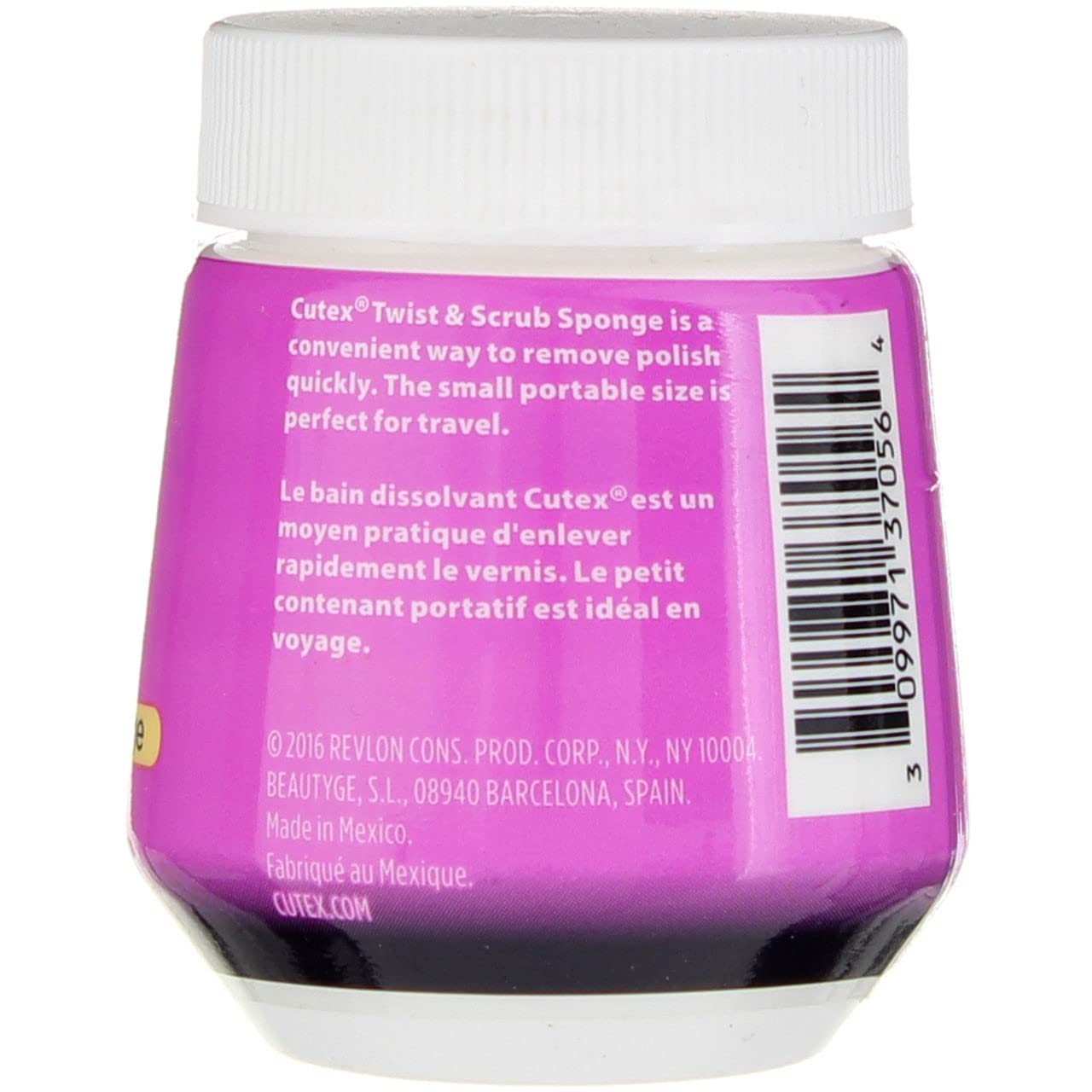 Cutex two-pack packaging on vanity emphasizes value and convenience.