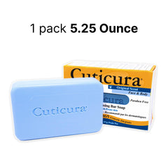 Cuticura Deep Cleansing Soap bar closeup shows gentle, non-drying formula