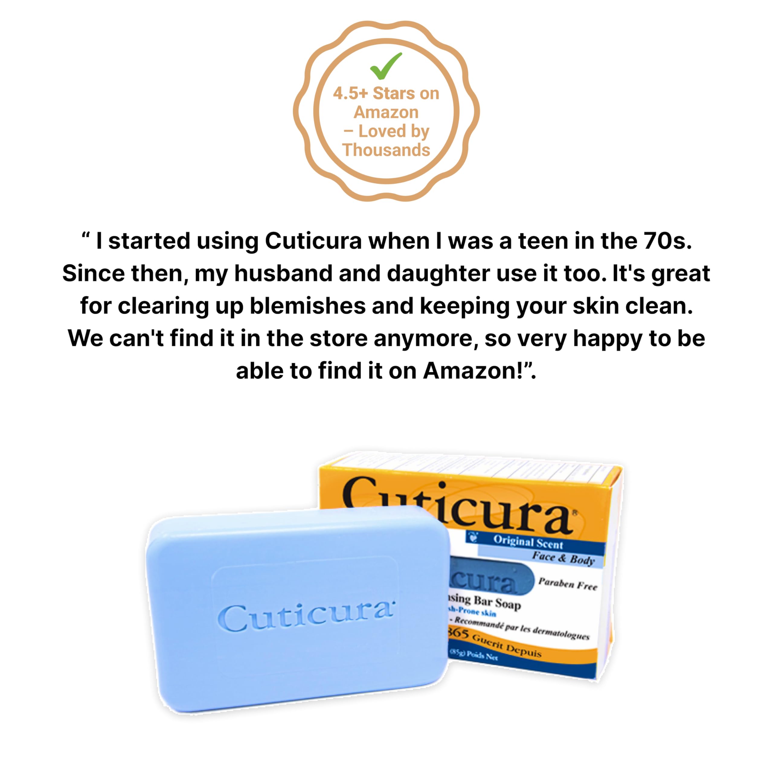 Cuticura Deep Cleansing Soap on smooth skin after use