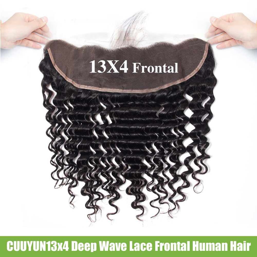 CUUYUN natural black 1b lace frontal wear for daily use