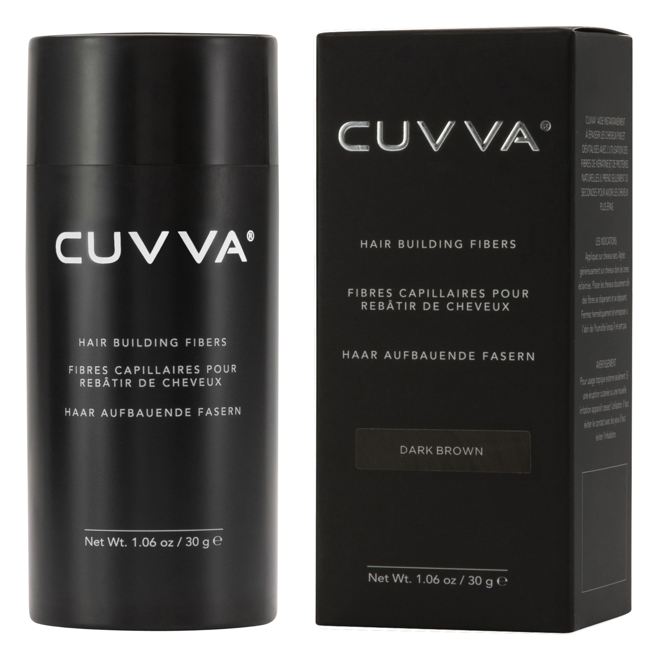 Applying fibers on thinning areas for a fuller look with CUVVA.