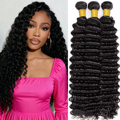 CUUYUN Deep Wave 12inch on mannequin for easy weave application