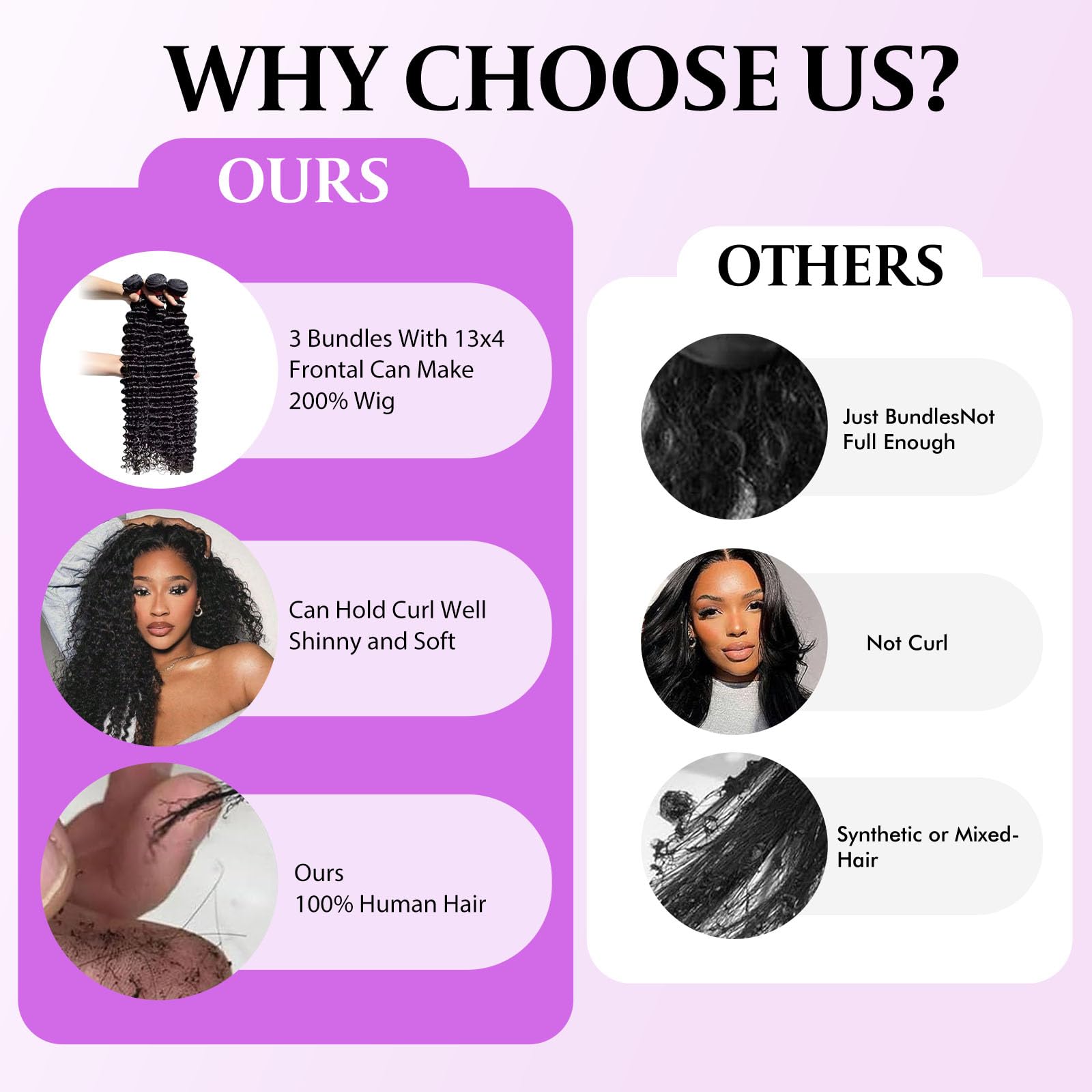 CUUYUN Deep Wave bundles dyed and bleached compatible with styling