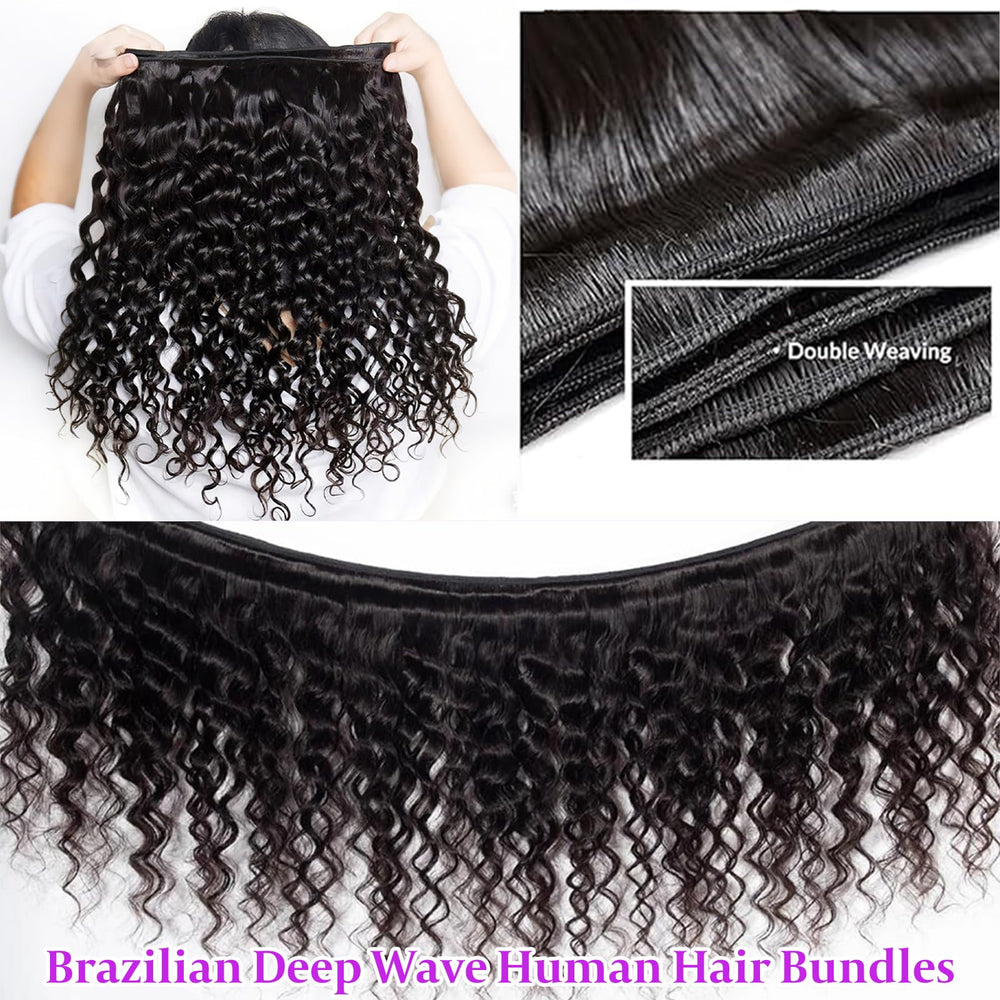 CUUYUN Deep Wave natural black color blends with your hair