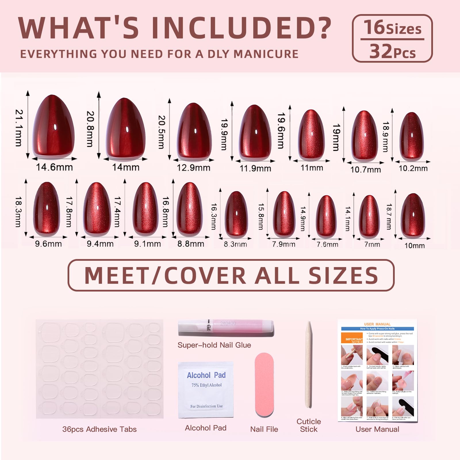 Person applying CUZIAM nails showing at‑home manicure in progress.