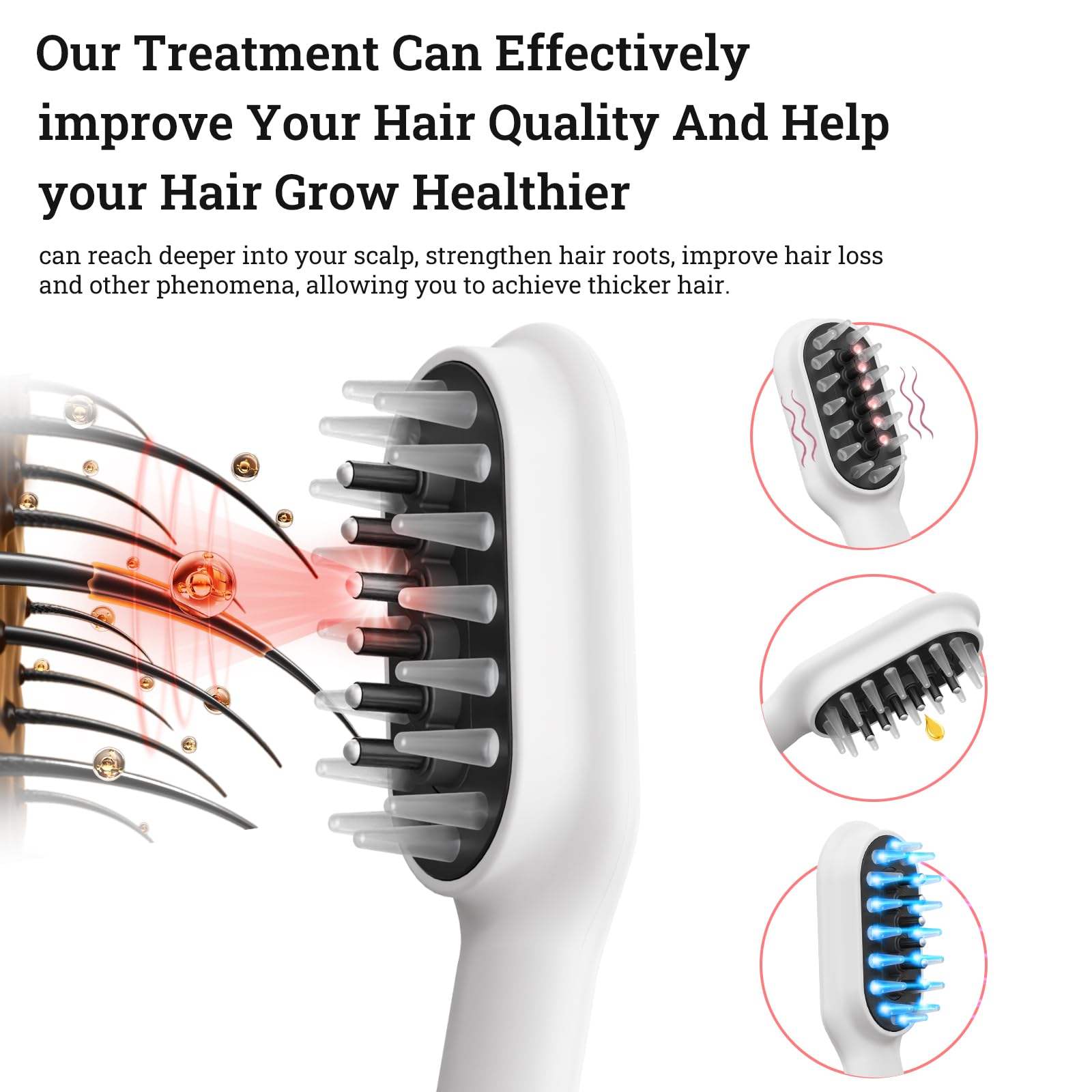 CWTUL Lasercomb-001 LED lights illuminate scalp care for nighttime routines.