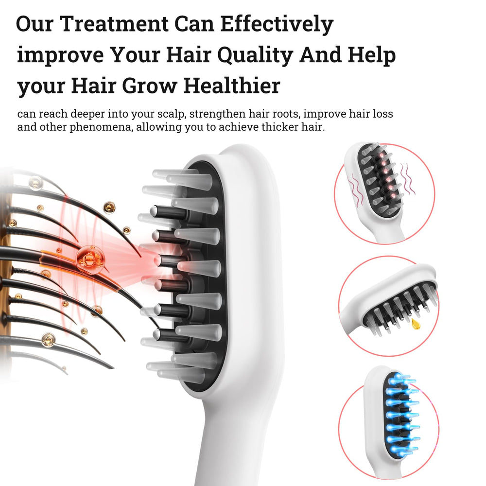 CWTUL Lasercomb-001 LED lights illuminate scalp care for nighttime routines.
