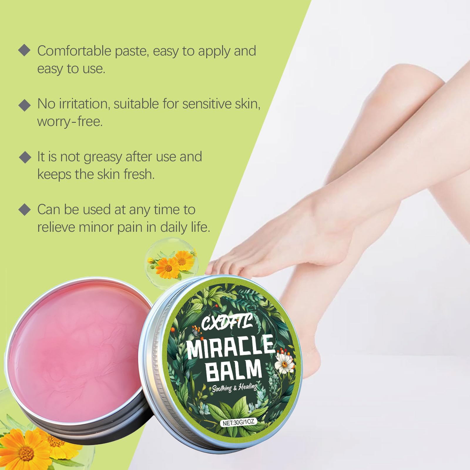 CXDFTL Miracle Balm label close-up with clear directions