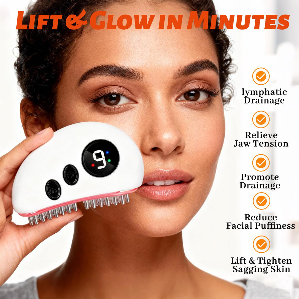 CXGTCI brush head with metal tines delivering smoothing facial massage