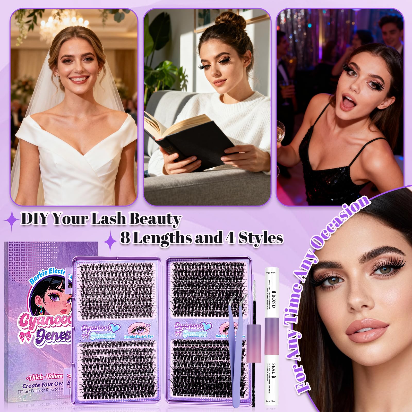 CyanoooGenesis DIY lash kit steps for clean application