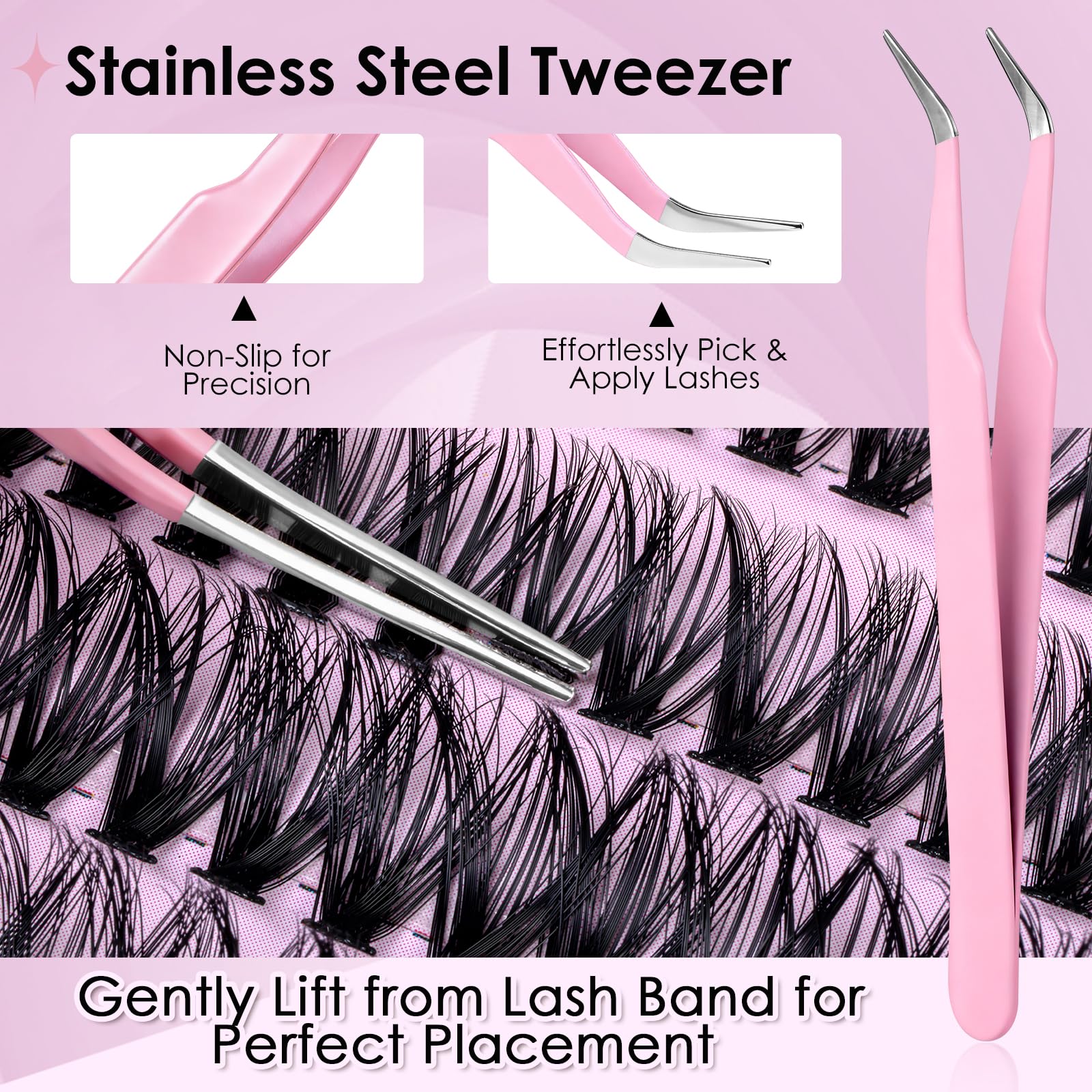 CyanoooGenesis precision tweezer for easy lash placement.